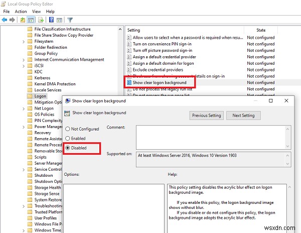 Cách tắt Nền mờ trên màn hình đăng nhập trong Windows 11/10 
