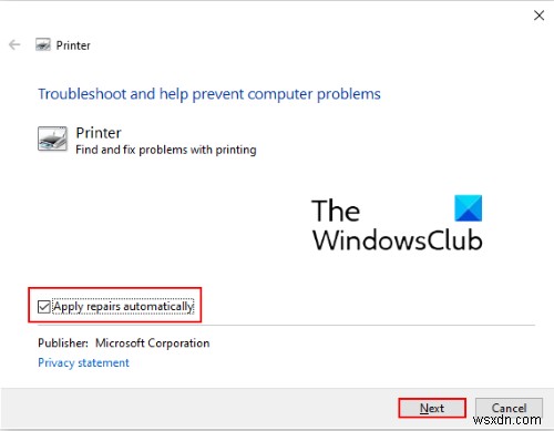 Sửa máy in ở trạng thái lỗi trên Windows 11/10 