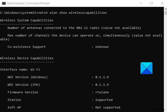 Cách xem thông tin Trình điều khiển mạng Wi-Fi trên Windows 11/10 