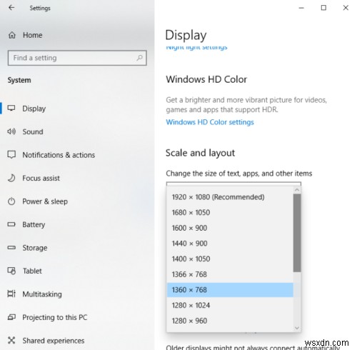 Cách thay đổi độ phân giải màn hình trong Windows 11/10 