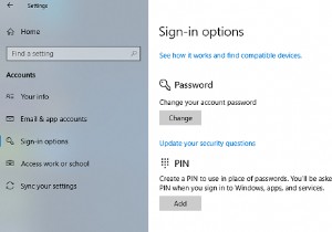Thêm câu hỏi bảo mật để đặt lại mật khẩu Tài khoản cục bộ của Windows 