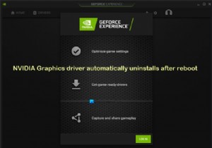 Trình điều khiển NVIDIA Graphics tự động gỡ cài đặt sau khi khởi động lại trên Windows 11/10 