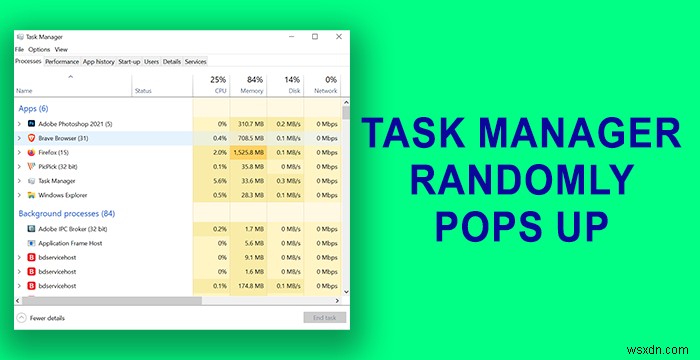 Task Manager taskeng.exe mở ngẫu nhiên trên Windows 11/10 