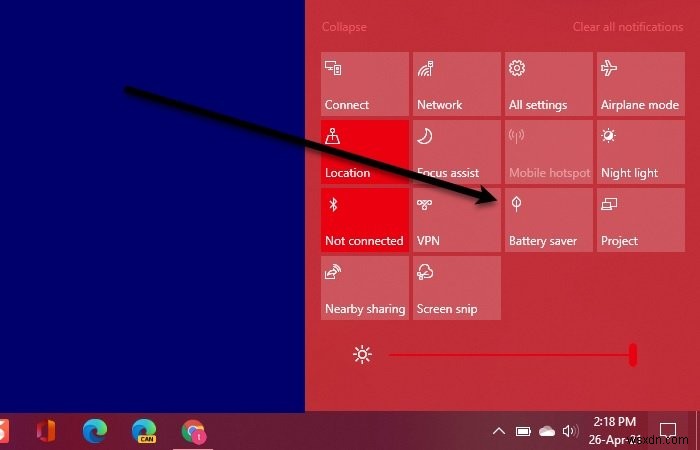 Cách bật hoặc tắt Trình tiết kiệm pin trong Windows 11/10 