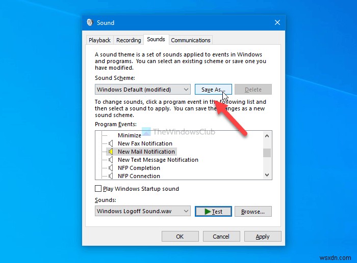 Cách thay đổi âm thanh thông báo email mới trên Windows 10 