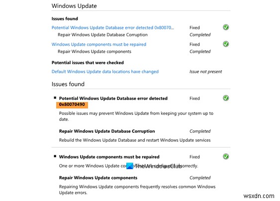 Sửa mã lỗi Windows Update 0x80070490 