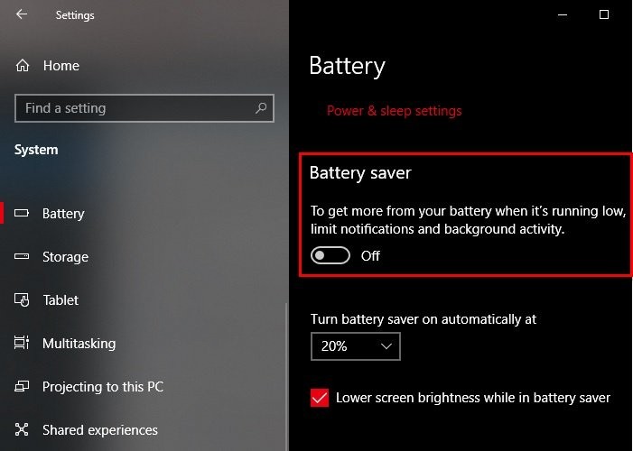 Trình tiết kiệm pin không hoạt động trên máy tính xách tay Windows 