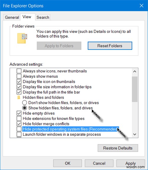 Cách hiển thị tệp và thư mục ẩn trong Windows 11/10 