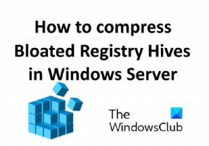 Cách nén các tổ chức đăng ký Bloated Registry Hives trong Windows Server 