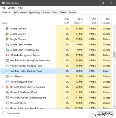 Host Process for Windows Tasks hoặc Service Host trong Windows 11/10 là gì 