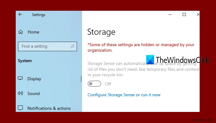 Cách tắt tính năng Storage Sense trong Windows 11/10 