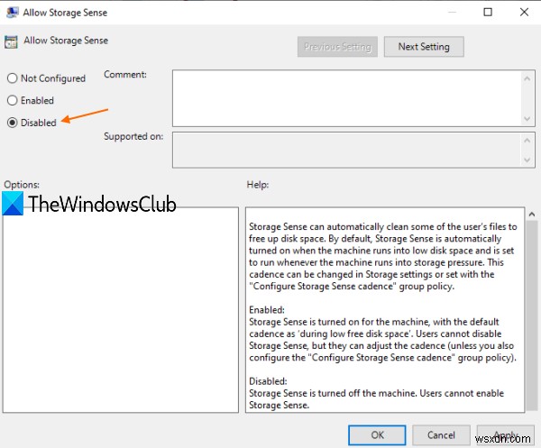 Cách tắt tính năng Storage Sense trong Windows 11/10 