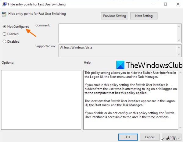 Chuyển tùy chọn người dùng bị thiếu khỏi màn hình đăng nhập Windows 10 