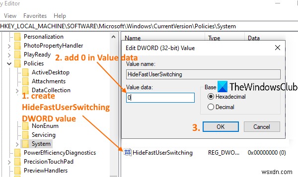 Chuyển tùy chọn người dùng bị thiếu khỏi màn hình đăng nhập Windows 10 