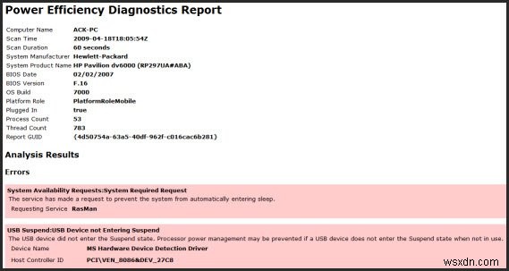 Tạo báo cáo tình trạng pin bằng Công cụ báo cáo chẩn đoán hiệu quả năng lượng trong Windows 11/10 