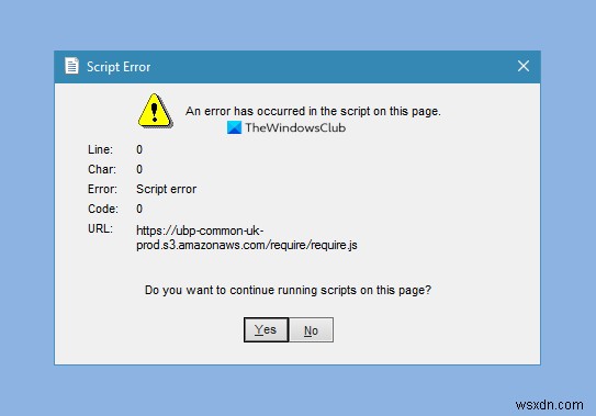 Sửa lỗi tập lệnh trên Windows 11/10 
