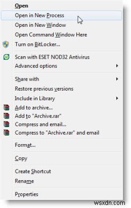 Cách mở thư mục trong quy trình mới trong Windows 11/10 