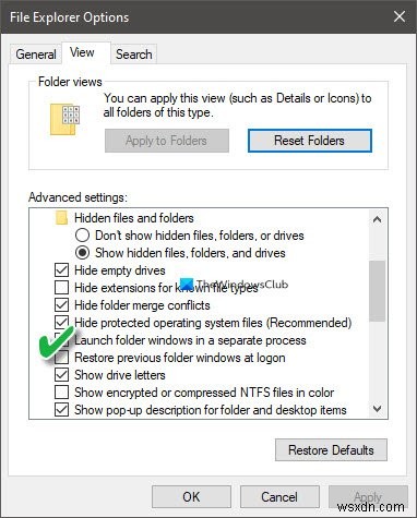 Cách mở thư mục trong quy trình mới trong Windows 11/10 