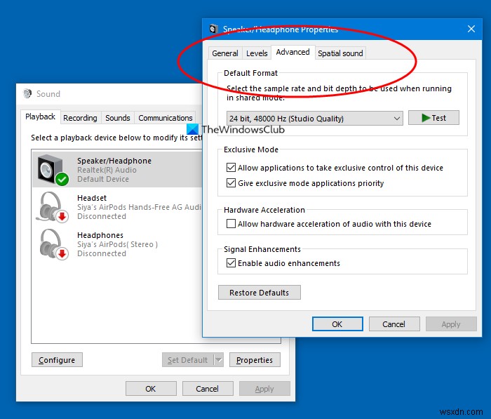 Cân bằng độ ồn bị thiếu trong Windows 11/10 