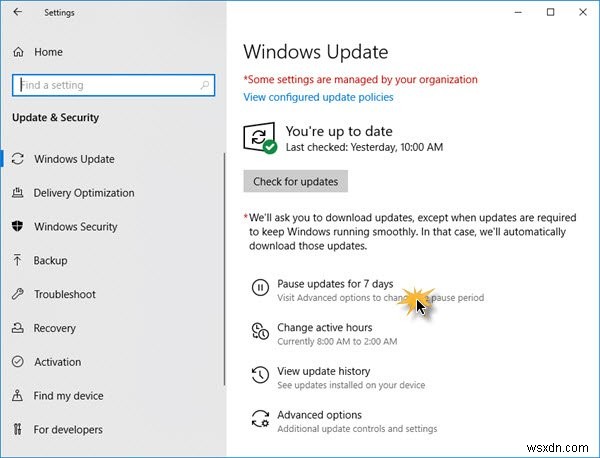 Cách Trì hoãn, Trì hoãn hoặc Tạm dừng Windows Update trong Windows 11/10 lên đến 365 ngày 