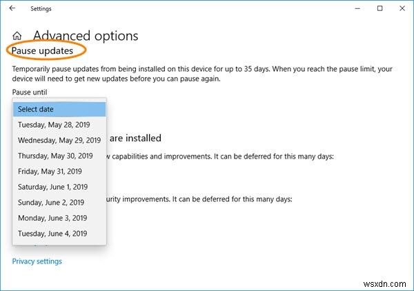 Cách Trì hoãn, Trì hoãn hoặc Tạm dừng Windows Update trong Windows 11/10 lên đến 365 ngày 