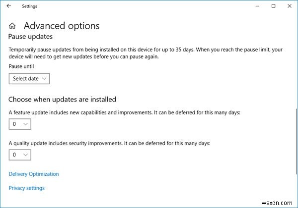 Cách Trì hoãn, Trì hoãn hoặc Tạm dừng Windows Update trong Windows 11/10 lên đến 365 ngày 