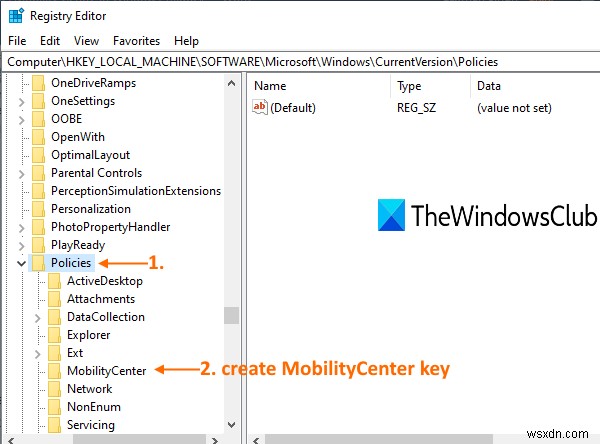 Cách tắt Windows Mobility Center trong Windows 10 