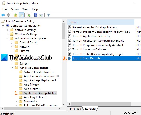Cách vô hiệu hóa Steps Recorder trong Windows 10 