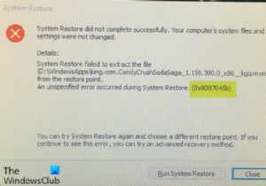 Sửa lỗi Khôi phục Hệ thống 0x8007045b trên Windows 11/10 