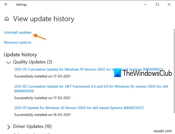 Sửa lỗi lịch sử tệp 80070005 trên Windows 11/10 