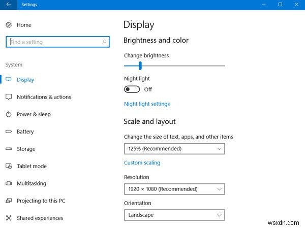 Bật tính năng Lọc ánh sáng xanh hoặc Bật hoặc tắt Ánh sáng ban đêm trong Windows 11/10 