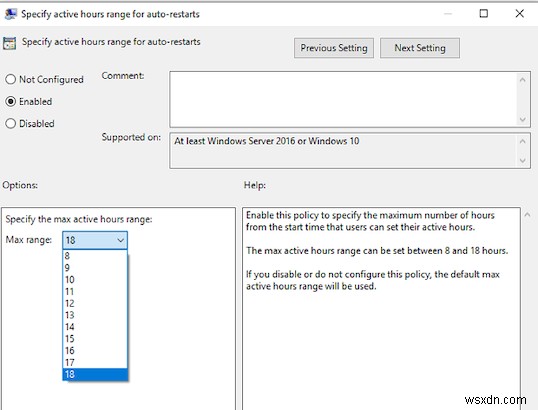 Cách cấu hình và sử dụng Active Hours trong Windows 11/10 