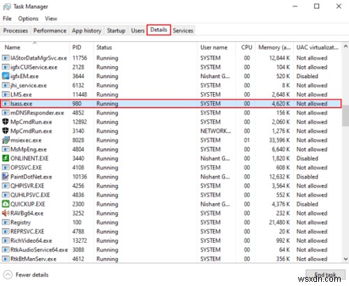 Lsass.exe trong Windows 10 là gì và Làm thế nào để biết nó có phải là Virus hay không? 