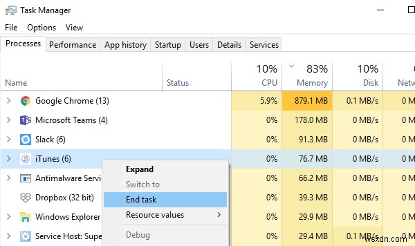 Windows không thể dừng thiết bị Khối lượng chung của bạn vì một chương trình vẫn đang sử dụng nó 