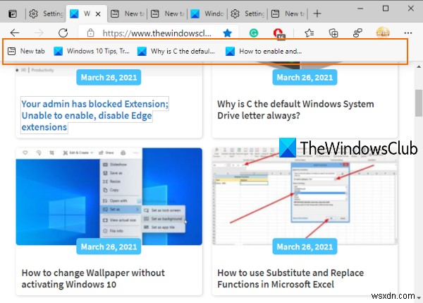 Cách hiển thị Thanh yêu thích trong Microsoft Edge trên Windows 10 