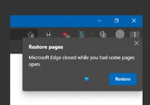 Cách tắt thông báo Trang Khôi phục trong trình duyệt Edge 