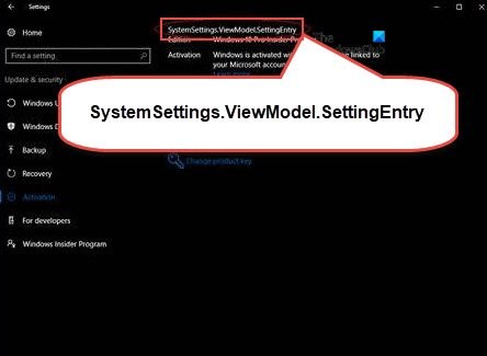 Sửa lỗi SystemSettings.ViewModel.SettingEntry hoặc NetworkUX.ViewModel.SettingEntry 