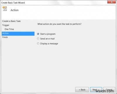 Lên lịch tắt máy hoặc khởi động lại bằng Trình lập lịch tác vụ trong Windows 11/10 