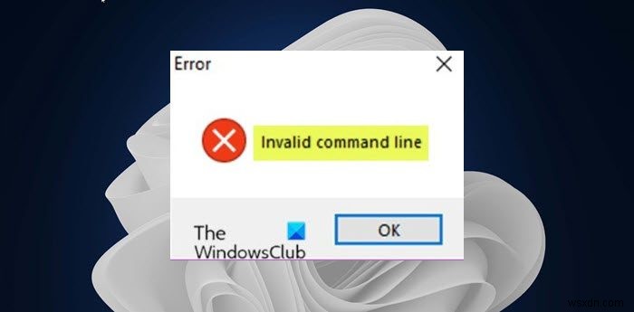 Khắc phục lỗi khởi động dòng lệnh không hợp lệ trên Windows 11/10 