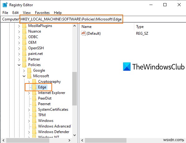 Tắt các tab dọc trong Microsoft Edge bằng Registry trong Windows 10 