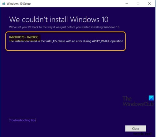 Sửa lỗi cài đặt nâng cấp Windows 0x80070570 - 0x2000C 