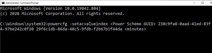 Cách thay đổi Thời gian chờ khi ngủ bằng dòng lệnh PowerCFG trong Windows 10 