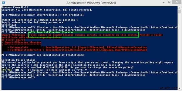 PowerShell:Không thể tải tệp vì tập lệnh đang chạy bị tắt trên hệ thống này 