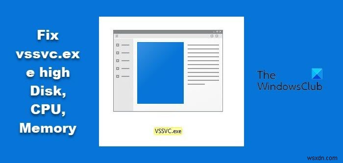 Vssvc.exe là gì? Sửa lỗi sử dụng đĩa, CPU, bộ nhớ cao vssvc.exe trên Windows 11/10 