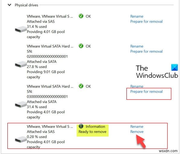 Cách xóa Drive khỏi Nhóm lưu trữ cho Không gian lưu trữ trong Windows 11/10 
