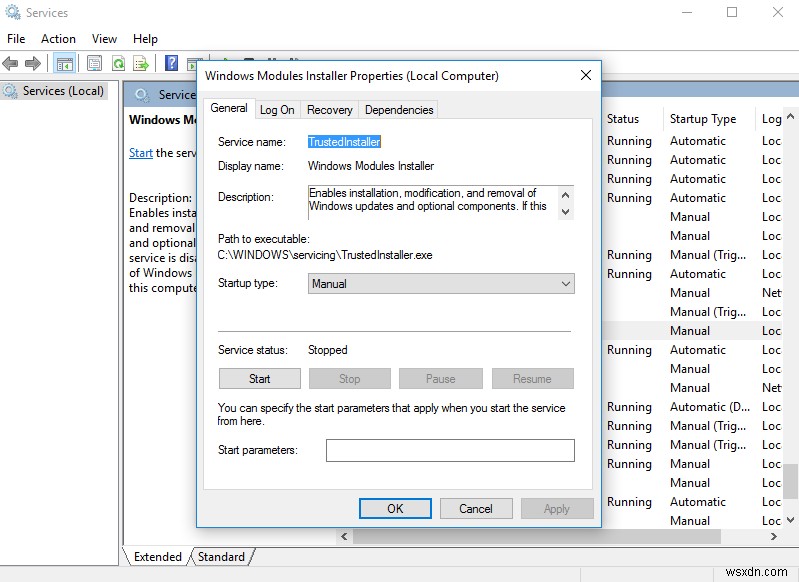 Windows Modules Installer Worker (TiWorker.exe) Sử dụng CPU &Đĩa cao 