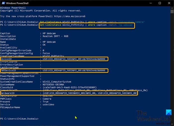 Cách sử dụng PowerShell để tìm và tắt Webcam trong Windows 10 