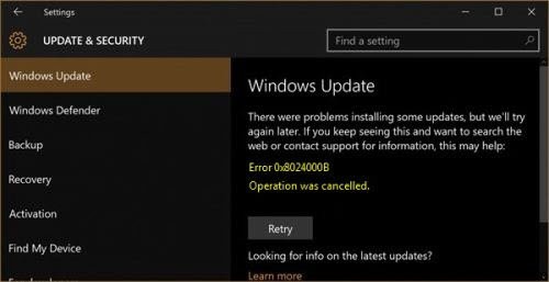 Sửa lỗi Windows Update 0x8024000B trên Windows 11/10 