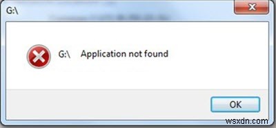 Lỗi không tìm thấy ứng dụng trong Windows 11/10 