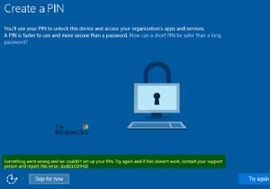 Danh sách mã lỗi PIN trên Windows 11/10 với các giải pháp 